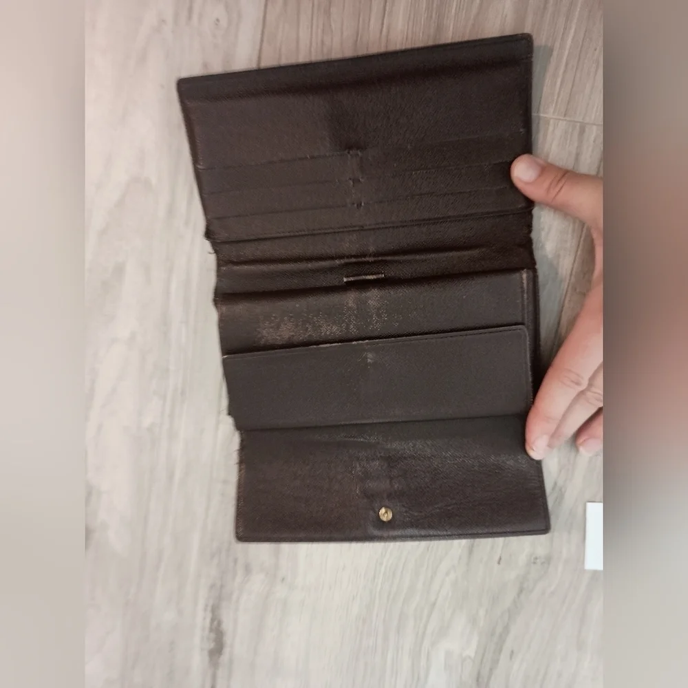 Checkered Brown and Black Wallet